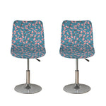 Pink Cherry Blossom Pattern Print Bar Stool Covers