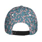 Pink Cherry Blossom Pattern Print Baseball Cap