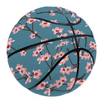 Pink Cherry Blossom Pattern Print Basketball