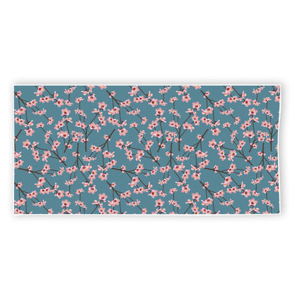 Pink Cherry Blossom Pattern Print Beach Towel