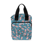 Pink Cherry Blossom Pattern Print Bible Tote Bag
