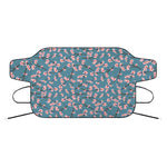 Pink Cherry Blossom Pattern Print Car Windshield Snow Cover