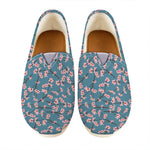 Pink Cherry Blossom Pattern Print Casual Shoes