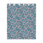 Pink Cherry Blossom Pattern Print Curtain