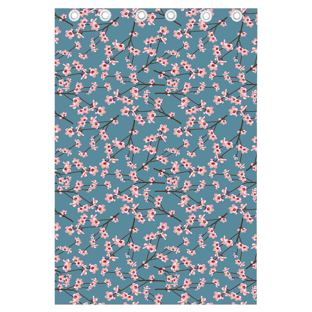 Pink Cherry Blossom Pattern Print Curtain