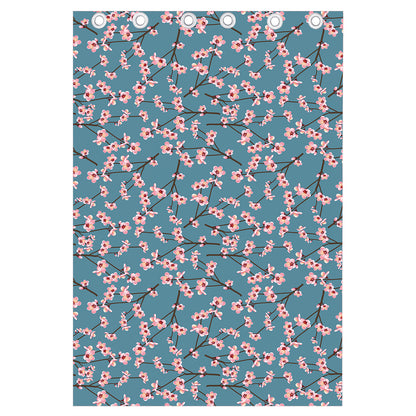 Pink Cherry Blossom Pattern Print Curtain