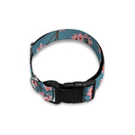 Pink Cherry Blossom Pattern Print Dog Collar