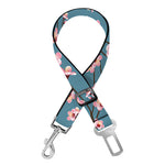 Pink Cherry Blossom Pattern Print Dog Seat Belt