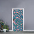 Pink Cherry Blossom Pattern Print Door Sticker