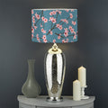 Pink Cherry Blossom Pattern Print Drum Lamp Shade