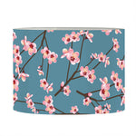 Pink Cherry Blossom Pattern Print Drum Lamp Shade