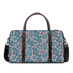 Pink Cherry Blossom Pattern Print Duffle Bag