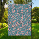 Pink Cherry Blossom Pattern Print Garden Flag
