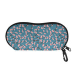 Pink Cherry Blossom Pattern Print Glasses Case