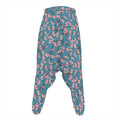 Pink Cherry Blossom Pattern Print Hammer Pants