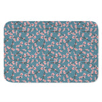 Pink Cherry Blossom Pattern Print Indoor Door Mat