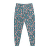 Pink Cherry Blossom Pattern Print Jogger Pants