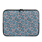 Pink Cherry Blossom Pattern Print Laptop Sleeve