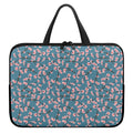 Pink Cherry Blossom Pattern Print Laptop Sleeve With Handle