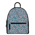 Pink Cherry Blossom Pattern Print Leather Backpack