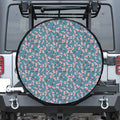 Pink Cherry Blossom Pattern Print Leather Spare Tire Cover