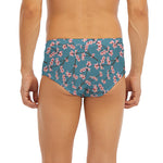 Pink Cherry Blossom Pattern Print Men's Briefs