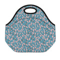 Pink Cherry Blossom Pattern Print Neoprene Lunch Bag
