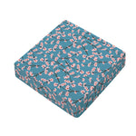 Pink Cherry Blossom Pattern Print Outdoor Seat Cushion Cover