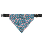 Pink Cherry Blossom Pattern Print Over The Collar Dog Bandana