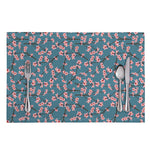 Pink Cherry Blossom Pattern Print Placemat