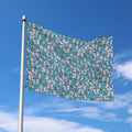 Pink Cherry Blossom Pattern Print Polyester Flag