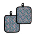 Pink Cherry Blossom Pattern Print Pot Holders
