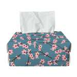 Pink Cherry Blossom Pattern Print Rectangle Tissue Box Cover