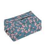 Pink Cherry Blossom Pattern Print Rectangle Tissue Box Cover