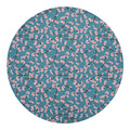 Pink Cherry Blossom Pattern Print Round Blanket