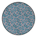 Pink Cherry Blossom Pattern Print Round Floor Mat