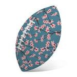 Pink Cherry Blossom Pattern Print Rugby Ball