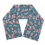 Pink Cherry Blossom Pattern Print Scarf