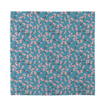 Pink Cherry Blossom Pattern Print Silk Bandana