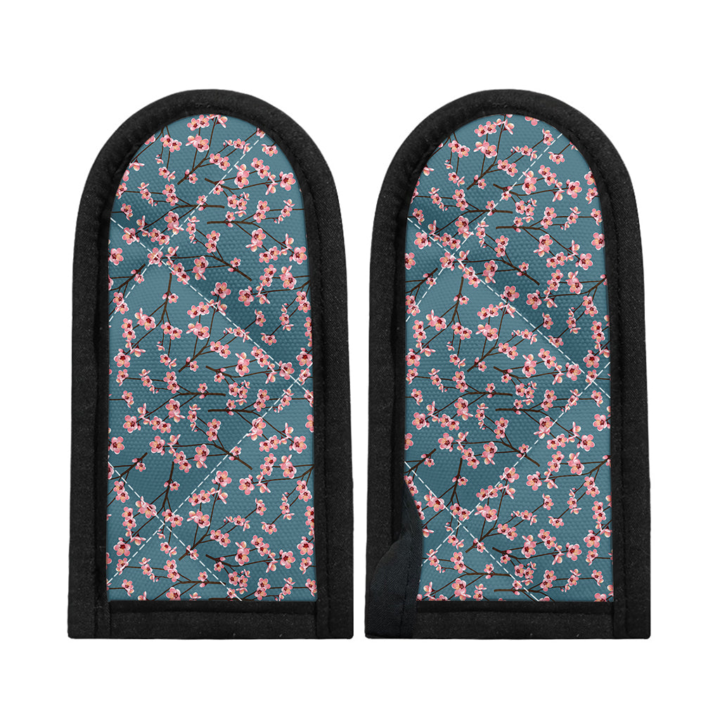 Pink Cherry Blossom Pattern Print Skillet Handle Cover