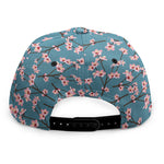 Pink Cherry Blossom Pattern Print Snapback Cap