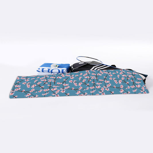 Pink Cherry Blossom Pattern Print Sports Towel