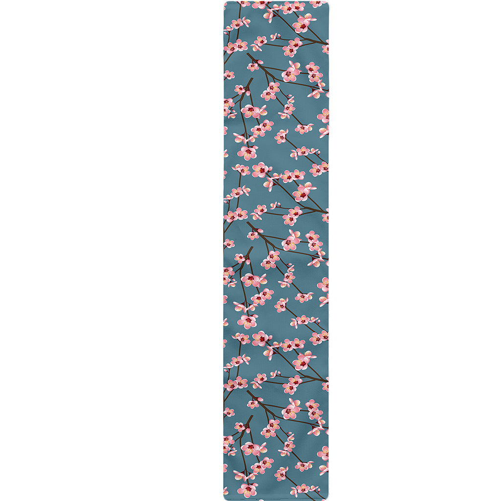 Pink Cherry Blossom Pattern Print Table Runner