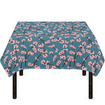 Pink Cherry Blossom Pattern Print Tablecloth