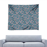 Pink Cherry Blossom Pattern Print Tapestry