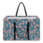 Pink Cherry Blossom Pattern Print Utility Tote Bag