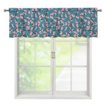 Pink Cherry Blossom Pattern Print Window Valance