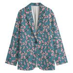 Pink Cherry Blossom Pattern Print Women's Blazer