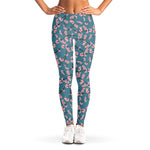 Pink Cherry Blossom Pattern Print Women's Leggings