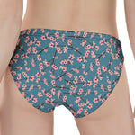 Pink Cherry Blossom Pattern Print Women's Panties